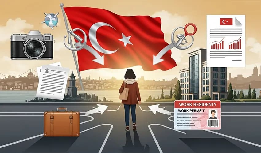 تبدیل اقامت توریستی به کاری در ترکیه | شرایط و قوانین ۲۰۲۶