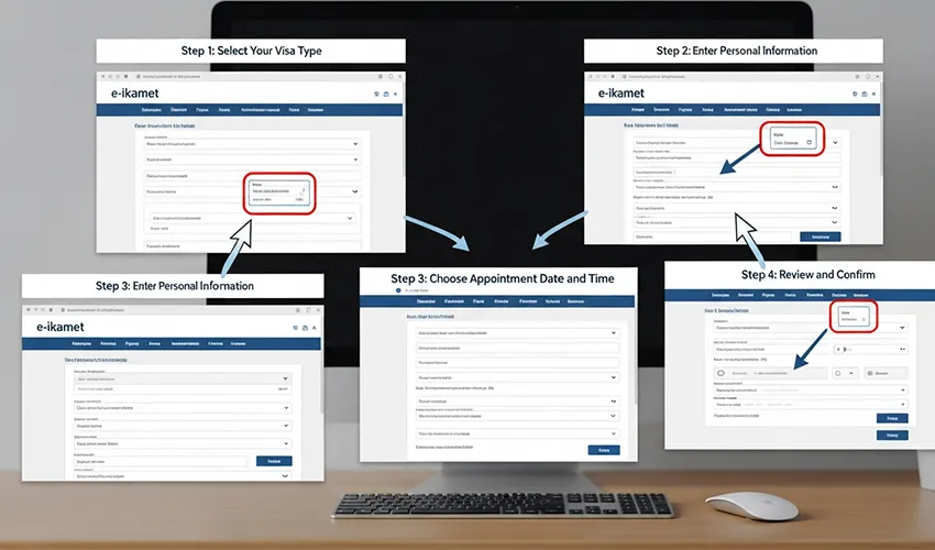 آموزش گام به گام تکمیل فرم راندوو در سایت e-ikamet