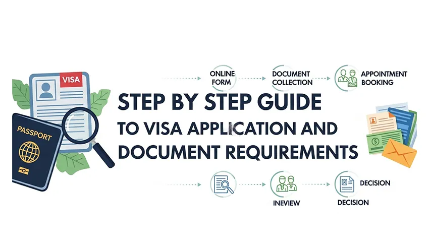 راهنمای گام به گام درخواست ویزا و الزامات مدارک