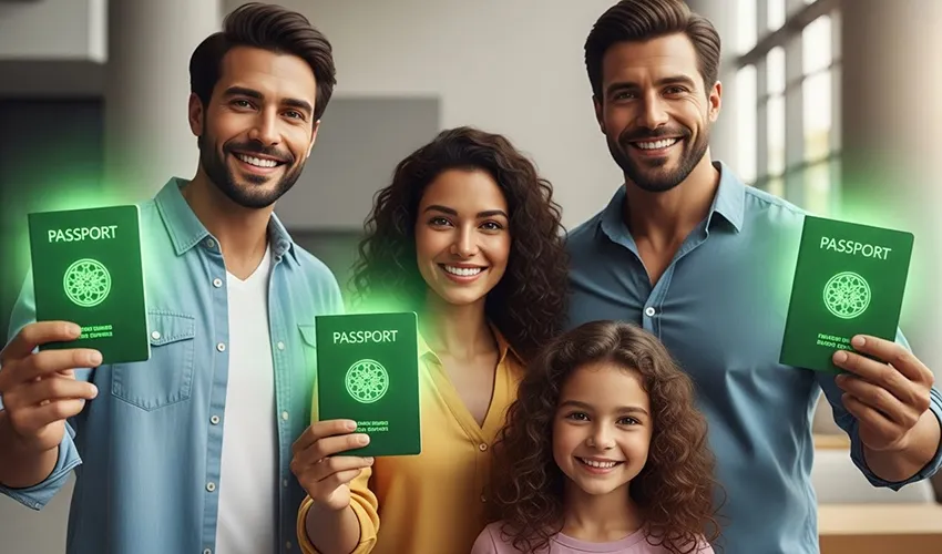 آیا همسر و فرزندان هم پاسپورت سبز میگیرند