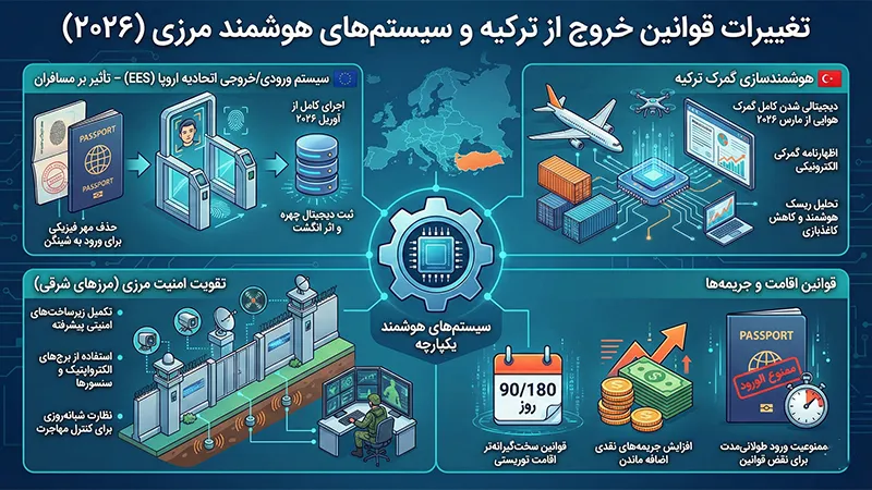 تغییرات قوانین خروج از ترکیه در سال ۲۰۲۶؛ سیستم‌های هوشمند