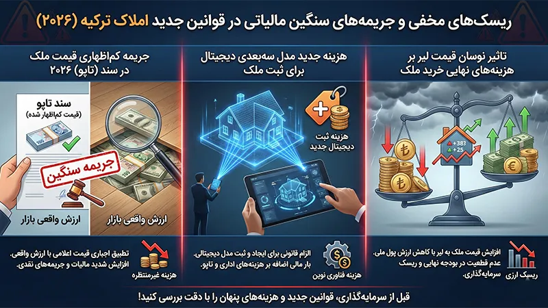 ریسک‌های مخفی و جریمه‌های سنگین مالیاتی در قوانین جدید ترکیه